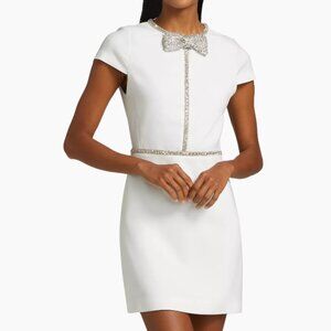 Alice + Olivia Sophie Embellished Bow Minidress